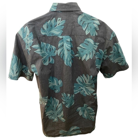COOKE STREET Honolulu Grey & Blue Aloha Hawaiian Tropical Shirt Men L Large - Picture 4 of 7